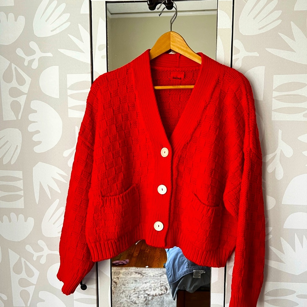 Babaa no 3 cardigan in summer flame